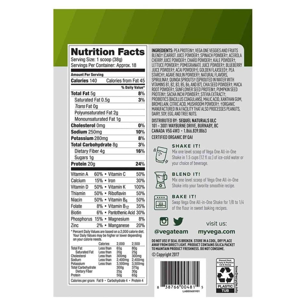 Vega One Shake Orgânico Frutas Silvestres 688g: Nutrição Completa All-in-One - Imagem 3