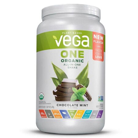 Vega One, Shake Orgânico All-in-One, Chocolate Mentolado - 678 g (1 lb 9 oz)