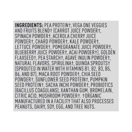 Vega One Organic Shake Tudo em Um Sem Açúcar 382g - Nutrição Completa - Imagem 4
