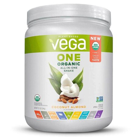 Vega One, Shake Orgânico All-in-One, Coco e Amêndoas - 344 g