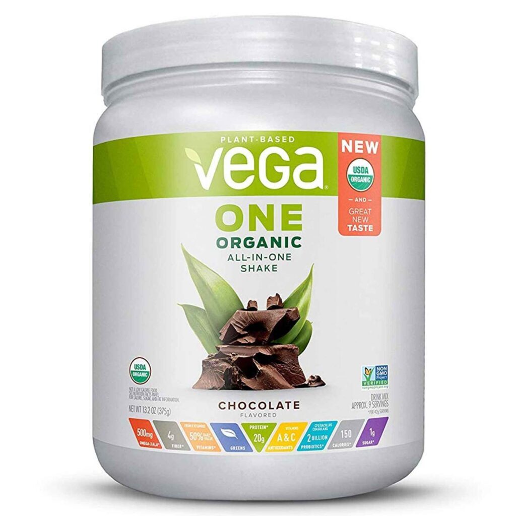 Vega One Shake Orgânico Chocolate 375g: Nutrição Completa All-in-One