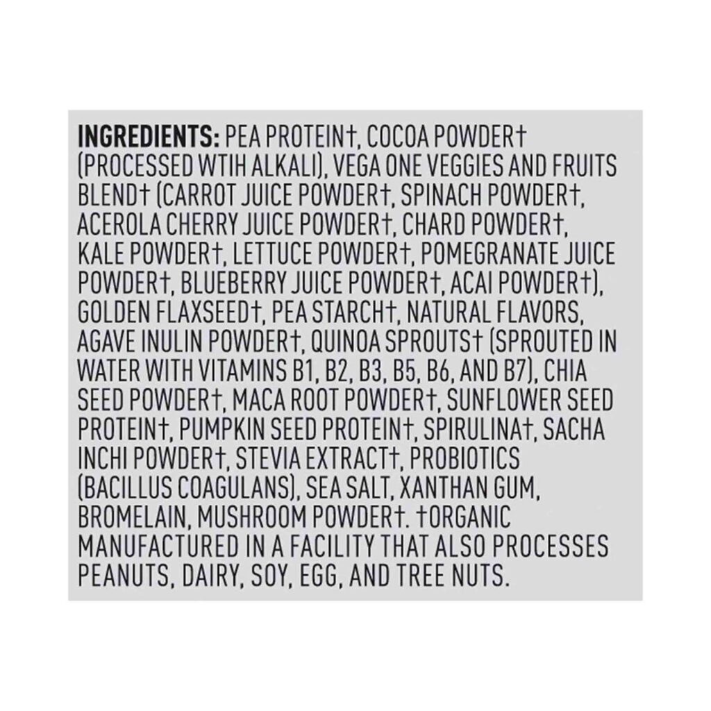 Vega One Shake Orgânico Chocolate 375g: Nutrição Completa All-in-One - Imagem 4