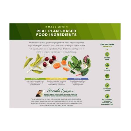 Vega One Shake Orgânico Chocolate Menta 359g: Nutrição Completa All-in-One - Imagem 2