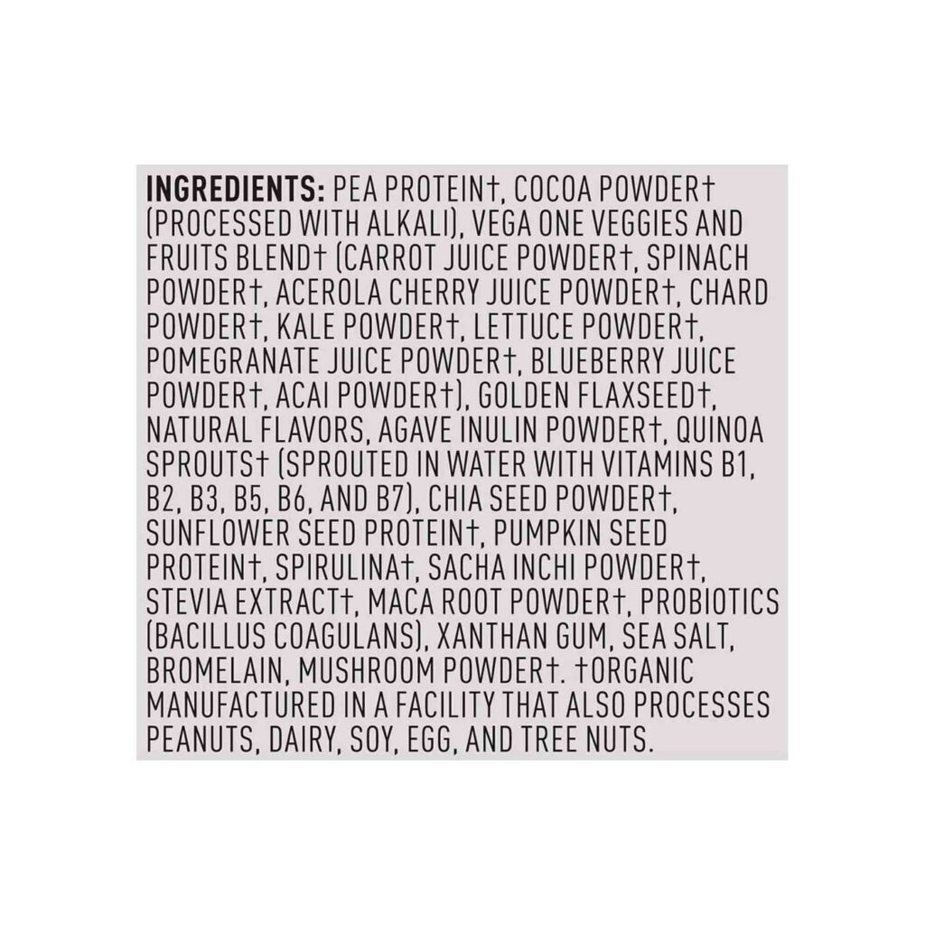 Vega One Shake Orgânico Chocolate Menta 359g: Nutrição Completa All-in-One - Imagem 4