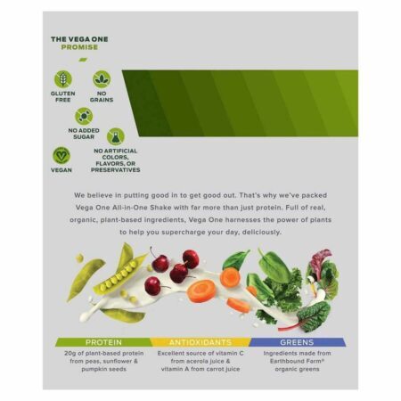 Vega One Shake Orgânico All-in-One Sem Sabor - 10 Pacotes: Nutrição Completa e Conveniente para o Dia a Dia - Imagem 2