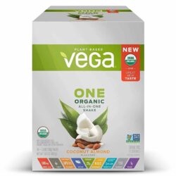 Vega One Shake Orgânico Coco e Amêndoas - 10 Pacotes (382g)