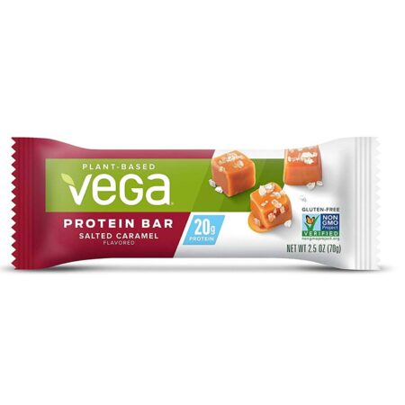 Vega, Barra de Proteína Vegetariana, Sabor de Caramelo - 1 Caixa com 12 Barras - Image 2