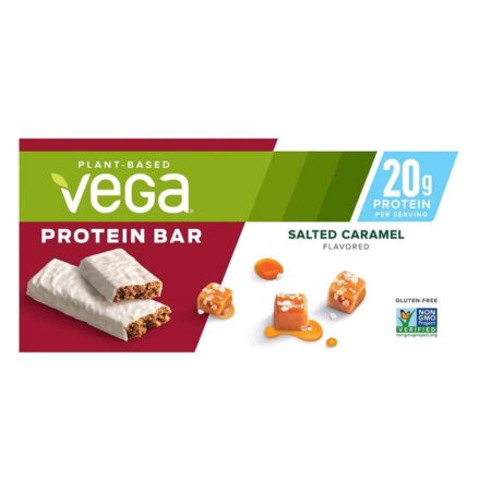 Vega, Barra de Proteína Vegetariana, Sabor de Caramelo - 1 Caixa com 12 Barras - Image 4