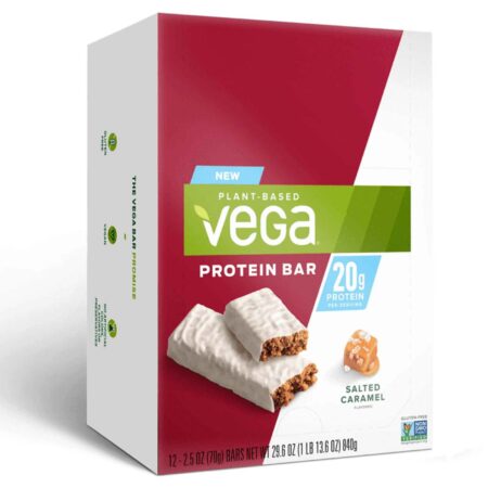 Vega, Barra de Proteína Vegetariana, Sabor de Caramelo - 1 Caixa com 12 Barras - Image 6