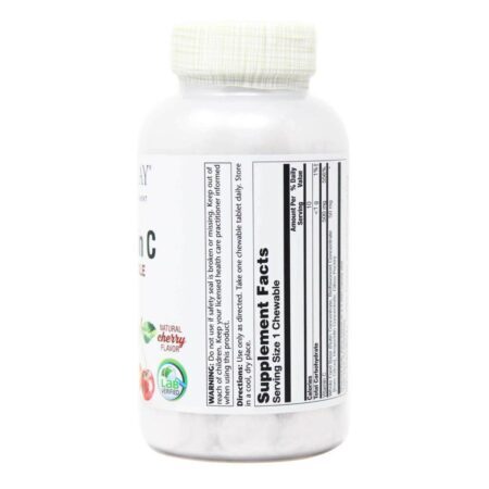 Solaray Vitamina C Cereja 100 Pastilhas Mastigáveis - Potência Antioxidante Essencial - Imagem 2