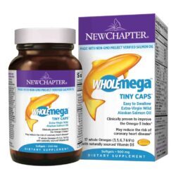New Chapter Wholemega Óleo de Salmão Selvagem do Alasca - 180 Cápsulas Tiny Caps