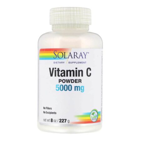 Solaray, Vitamina C Pó 5,000 mg - 227 g