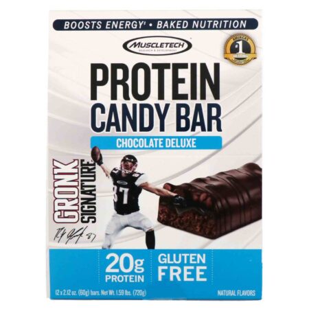 Muscletech Protein Candy Bar Chocolate Deluxe 1 Box - Image 3