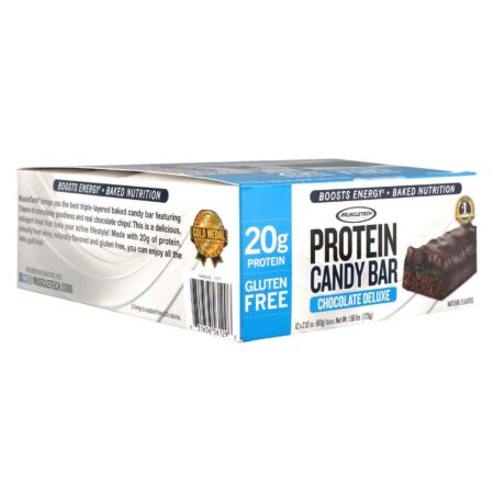 Muscletech Protein Candy Bar Chocolate Deluxe 1 Box - Image 5