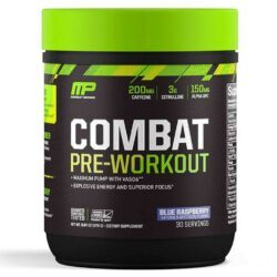 MusclePharm Combat Pré-Treino Framboesa Azul 279g: Energia e Foco Máximos