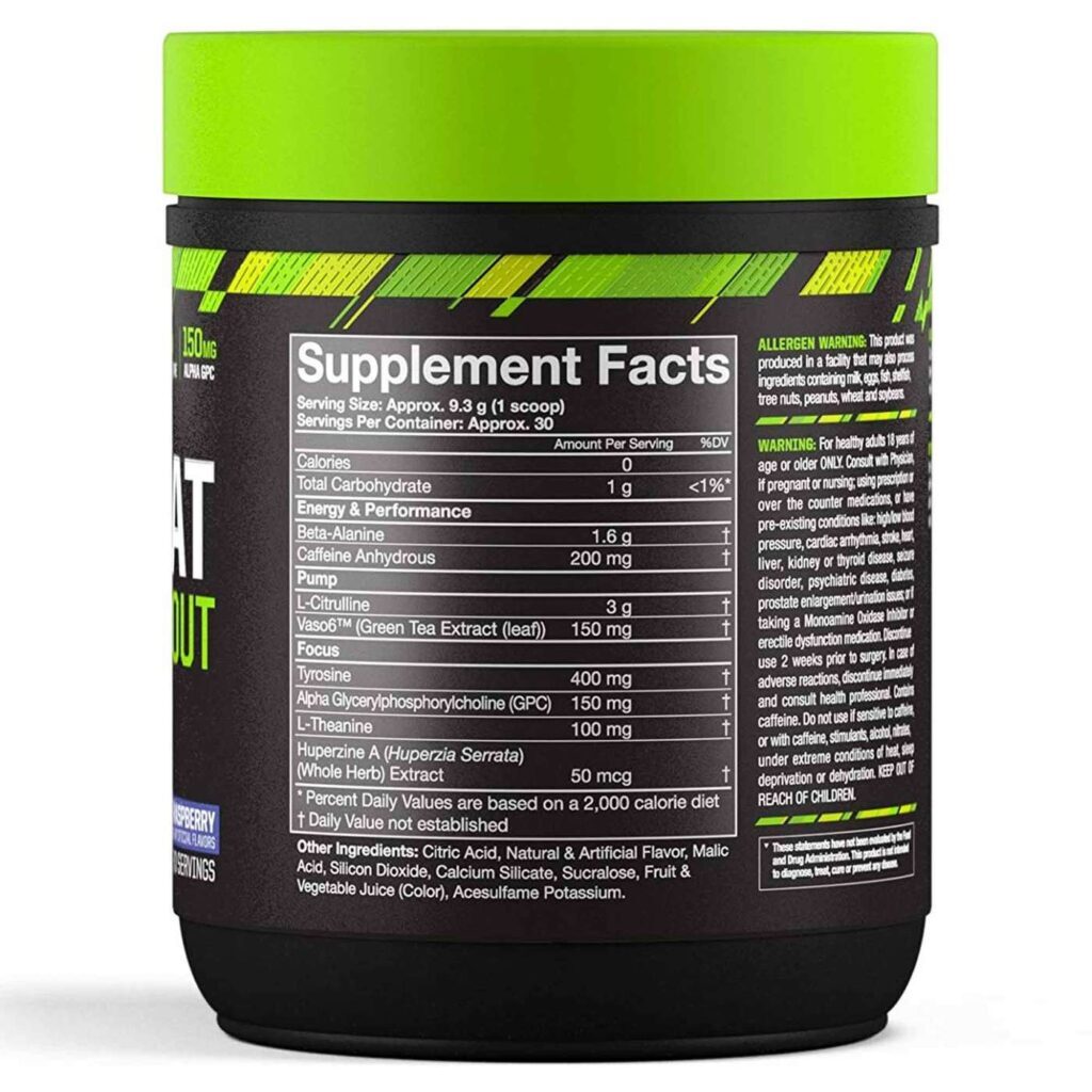 MusclePharm Combat Pré-Treino Framboesa Azul 279g: Energia e Foco Máximos - Imagem 2