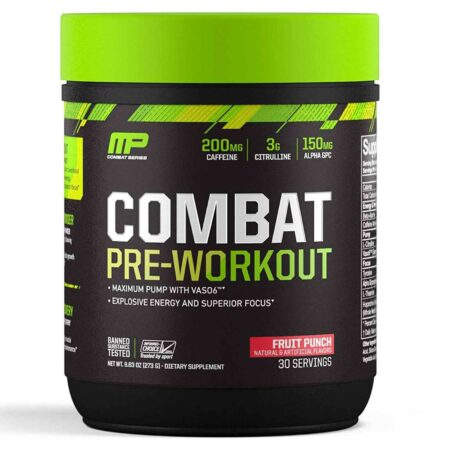 MusclePharm, Pré-Treino Combat, Sabor Punch de Frutas - 273 g