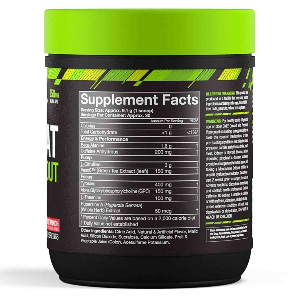 MusclePharm Combat Pré-Treino Sabor Punch de Frutas - 273g: Energia e Foco Máximos - Imagem 2