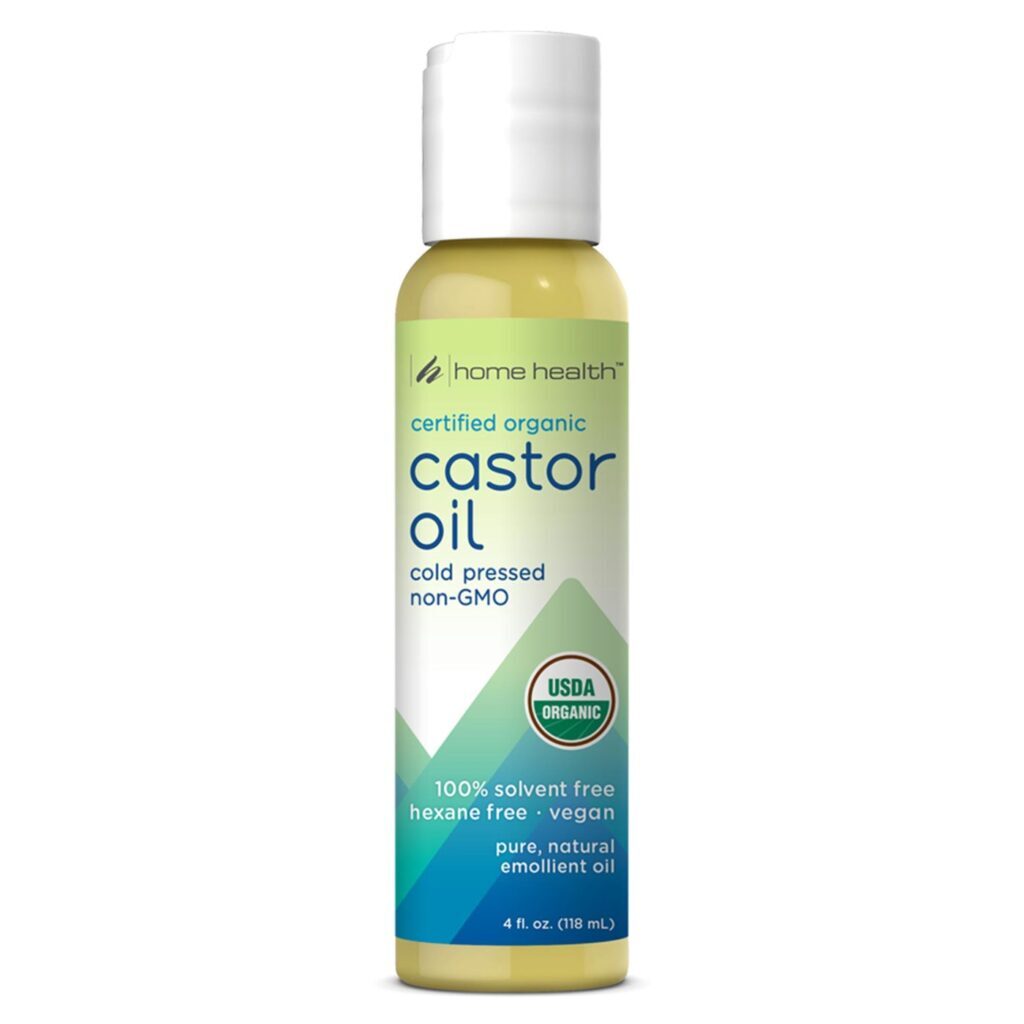 Home Health Óleo de Mamona Orgânico Certificado - 118 ml (4 fl oz) - Cuidado Natural para Cabelo e Pele