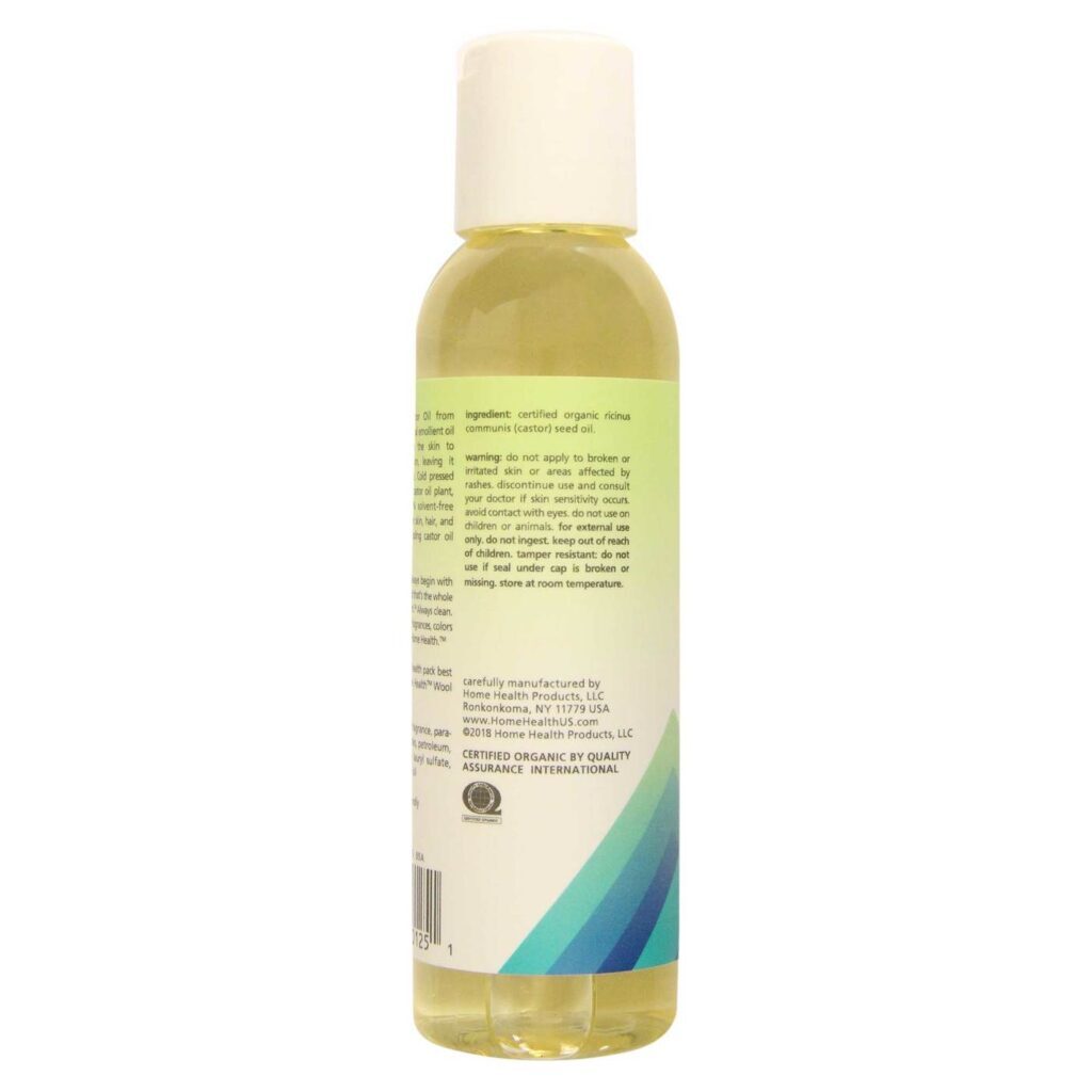 Home Health Óleo de Mamona Orgânico Certificado - 118 ml (4 fl oz) - Cuidado Natural para Cabelo e Pele - Imagem 3