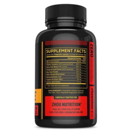 Zhou Nutrition Boost Elite: Intensificador de Testosterona Natural - 90 Cápsulas Vegetais - Imagem 3