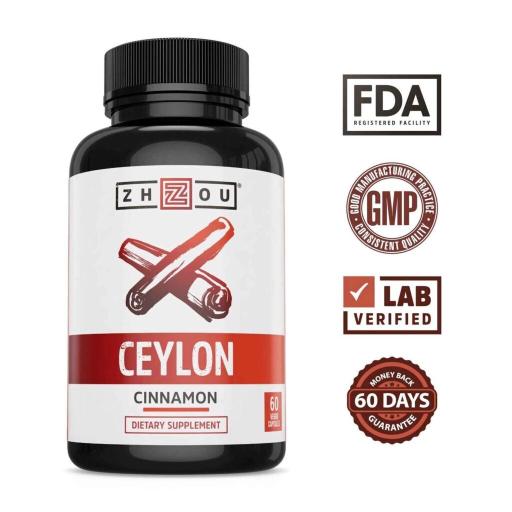 Zhou Nutrition Canela Ceilão em Cápsulas Vegetais: 60 Unidades para Saúde e Bem-Estar - Imagem 4