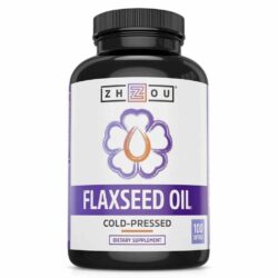 Zhou Nutrition Óleo de Linhaça Prensado a Frio - 100 Cápsulas em Gel - Saúde e Bem-Estar