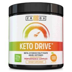 Zhou Nutrition Keto Drive Manga Laranja 235g Pó - Energia e Foco Cetogênico