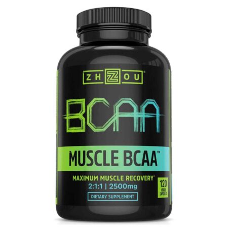 Zhou Nutrition, BCAA Muscular - Recuperação Muscular Máxima - 120 Cápsulas Vegetais