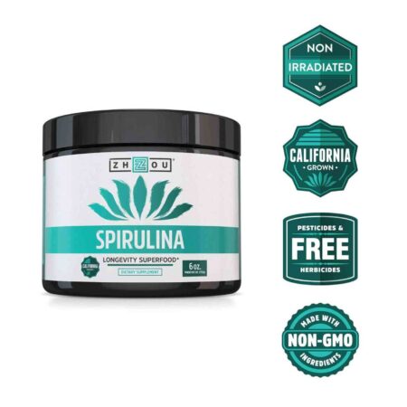 Zhou Nutrition, Spirulina Em Pó - 170 g - Image 4