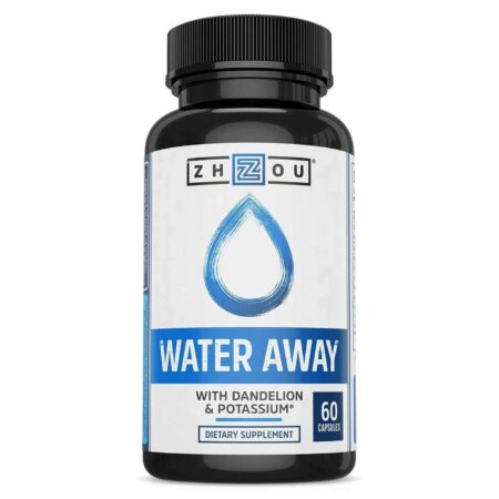 Zhou Nutrition, Water Away com Dente de Leão e Potássio - 60 Cápsulas