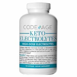 CodeAge Keto Eletrólitos Alta-Dose - 180 Cápsulas: Máxima Performance para sua Dieta Cetogênica