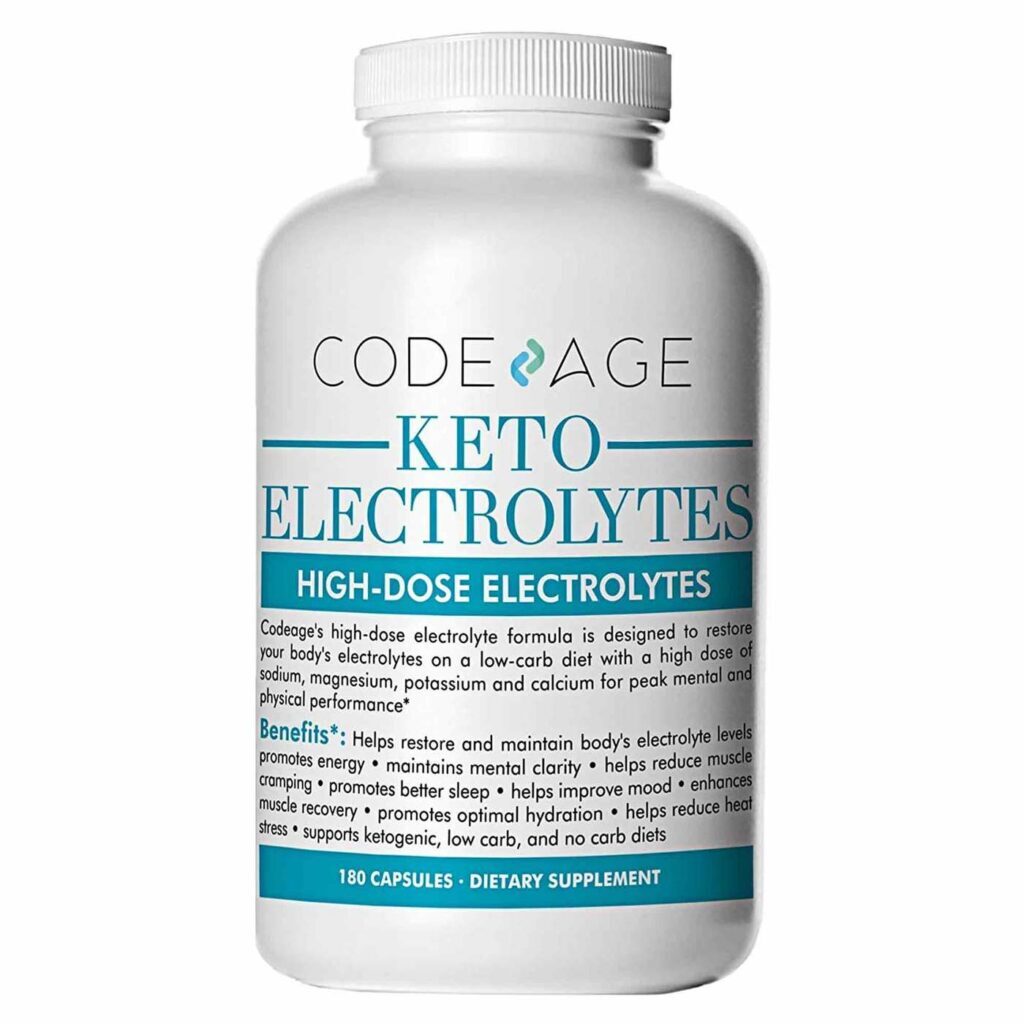 CodeAge Keto Eletrólitos Alta-Dose - 180 Cápsulas: Máxima Performance para sua Dieta Cetogênica