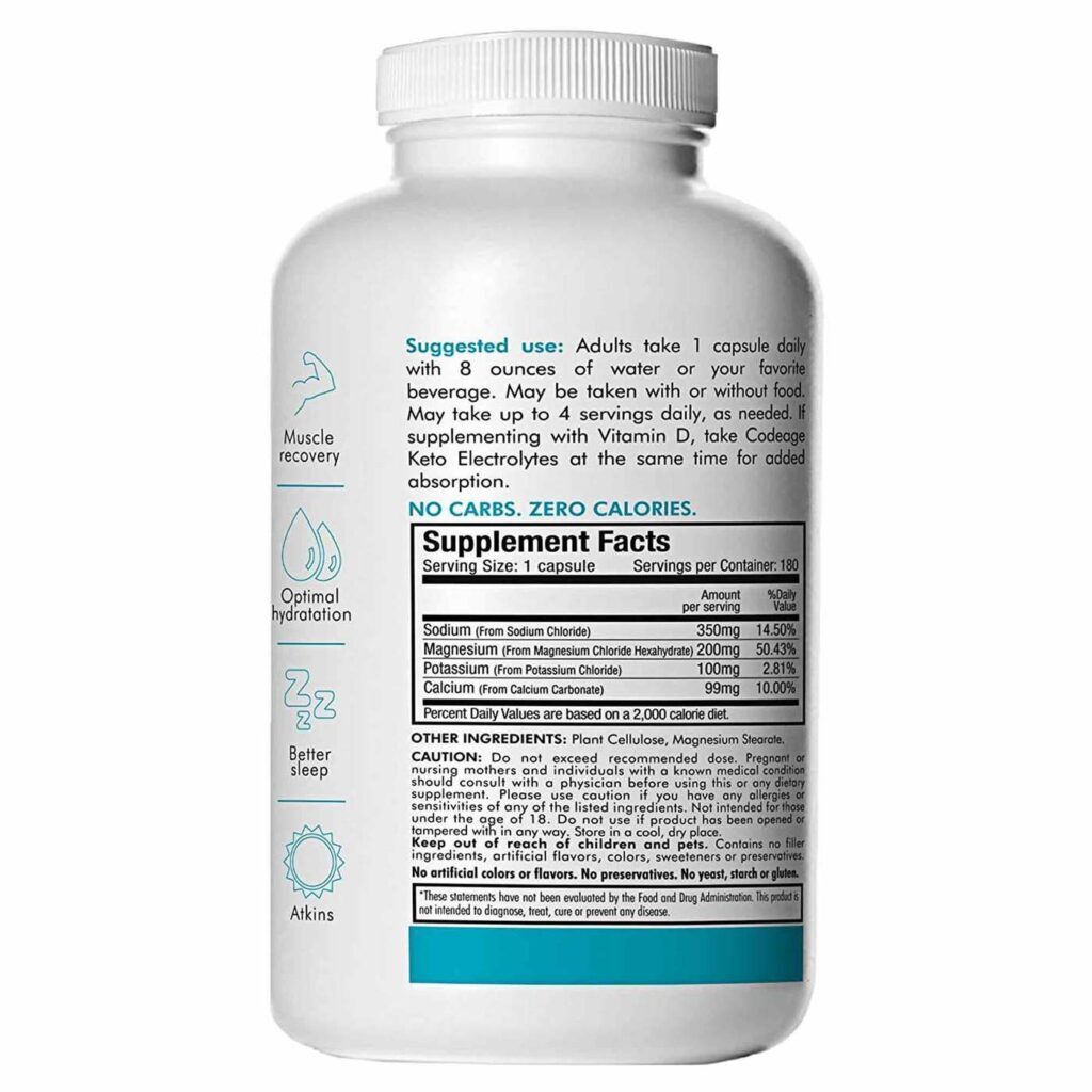 CodeAge Keto Eletrólitos Alta-Dose - 180 Cápsulas: Máxima Performance para sua Dieta Cetogênica - Imagem 2