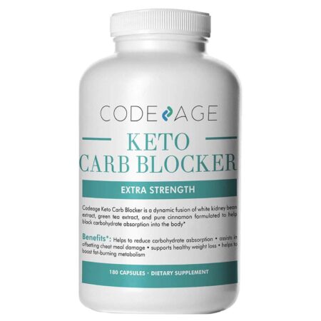 CodeAge, Keto Bloqueador de Carboidratos Extra Forte -180 Cápsulas