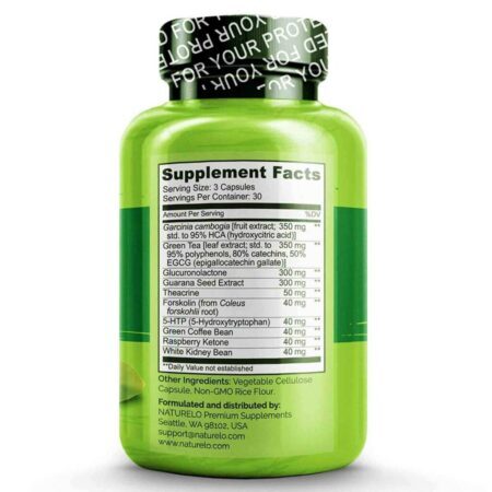 Naturelo Garcinia + Supressor de Apetite com Chá Verde e Grão de Café Verde - 90 Cápsulas - Imagem 3