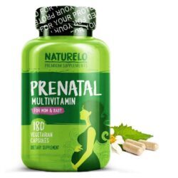 Naturelo Multivitamínico Pré-Natal com Folato Natural, Ferro e Cálcio - 180 Cápsulas