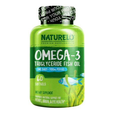 Naturelo, Omega-3 Óleo de Peixe Um Por Dia - 120 Cápsulas em Gel