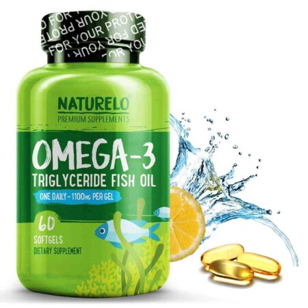 Naturelo, Omega-3 Óleo de Peixe Um Por Dia - 60 Cápsulas em Gel