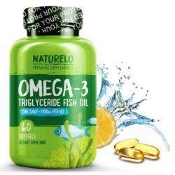Naturelo Ômega 3 Óleo de Peixe Um Por Dia - 60 Cápsulas Gel | Saúde Cardiovascular e Cerebral