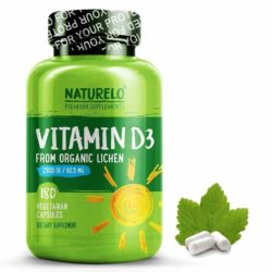 Naturelo Vitamina D de Líquen Orgânico - 180 Cápsulas Veganas