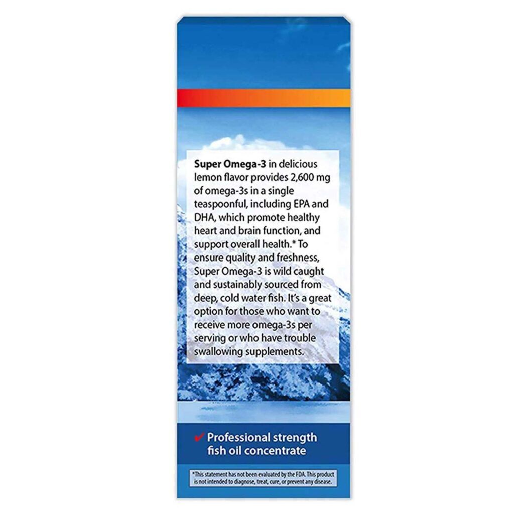 Carlson Labs Super Ômega-3 Óleo de Peixe 100ml - Saúde Cardiovascular e Cerebral - Imagem 4