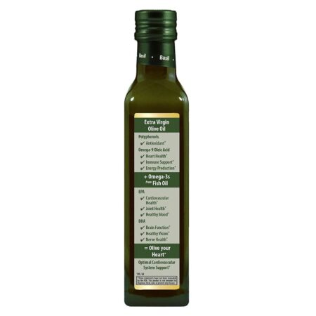 Carlson Labs Olive your Heart Olive and Fish Oil 1480 mg Omega-3s Basil Flavor 250 ml - Image 3