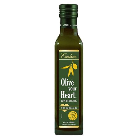 Carlson Labs Olive your Heart Olive and Fish Oil 1480 mg Omega-3s Lemon Flavor 250 ml