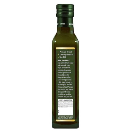 Carlson Labs Olive your Heart Olive and Fish Oil 1480 mg Omega-3s Lemon Flavor 250 ml - Image 2