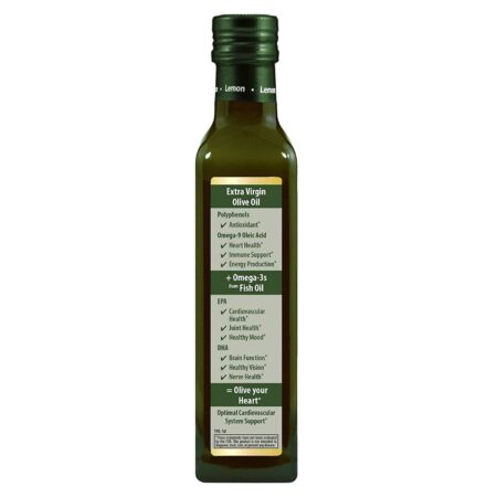 Carlson Labs Olive your Heart Olive and Fish Oil 1480 mg Omega-3s Lemon Flavor 250 ml - Image 3