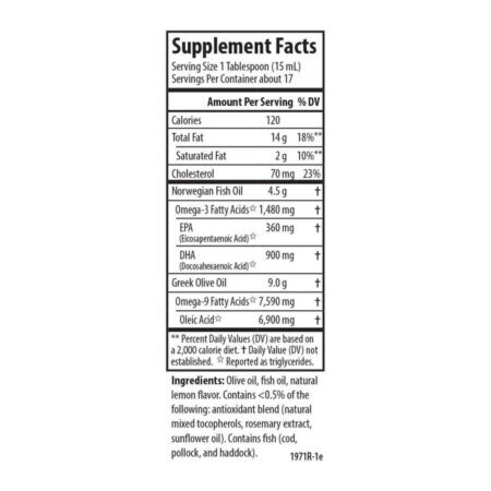 Carlson Labs Olive your Heart Ômega-3 1480mg Sabor Limão 250ml - Imagem 5