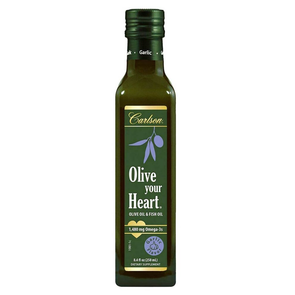 Carlson Labs Olive your Heart Ômega-3 1480mg com Alho 250ml - Saúde Cardiovascular e Imunidade