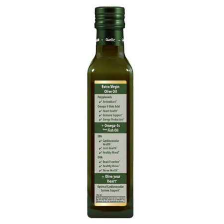 Carlson Labs Olive your Heart Olive and Fish Oil 1480 mg Omega-3s Garlic Flavor 250 ml - Image 2