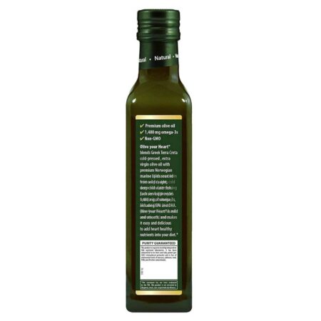 Carlson Labs Olive your Heart Olive and Fish Oil 1480 mg Omega-3s Natural Flavor 250 ml - Image 3